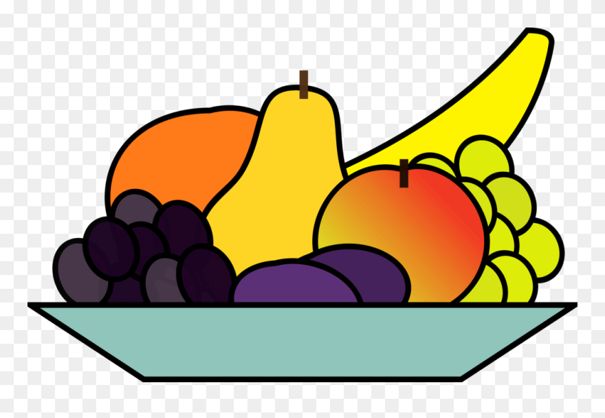 Plate Of Fruits Drawing Clipart