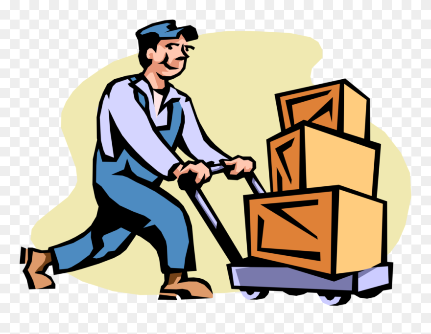 Shipping Receiving Avatar Clipart Svg Black And White - Shipping And Receiving Cartoon - Png Download