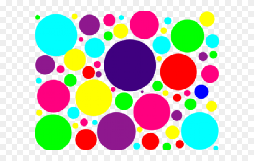 Polka Dot Clipart - Multi Color Polka Dots - Png Download