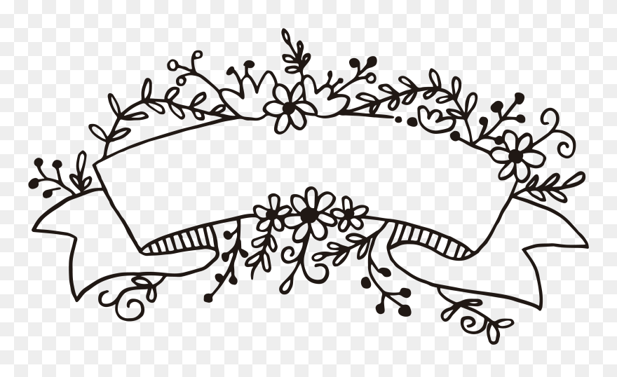 Free Flower Doodle Clipart Banner Free Www - Bullet Journal Clip Art - Png Download