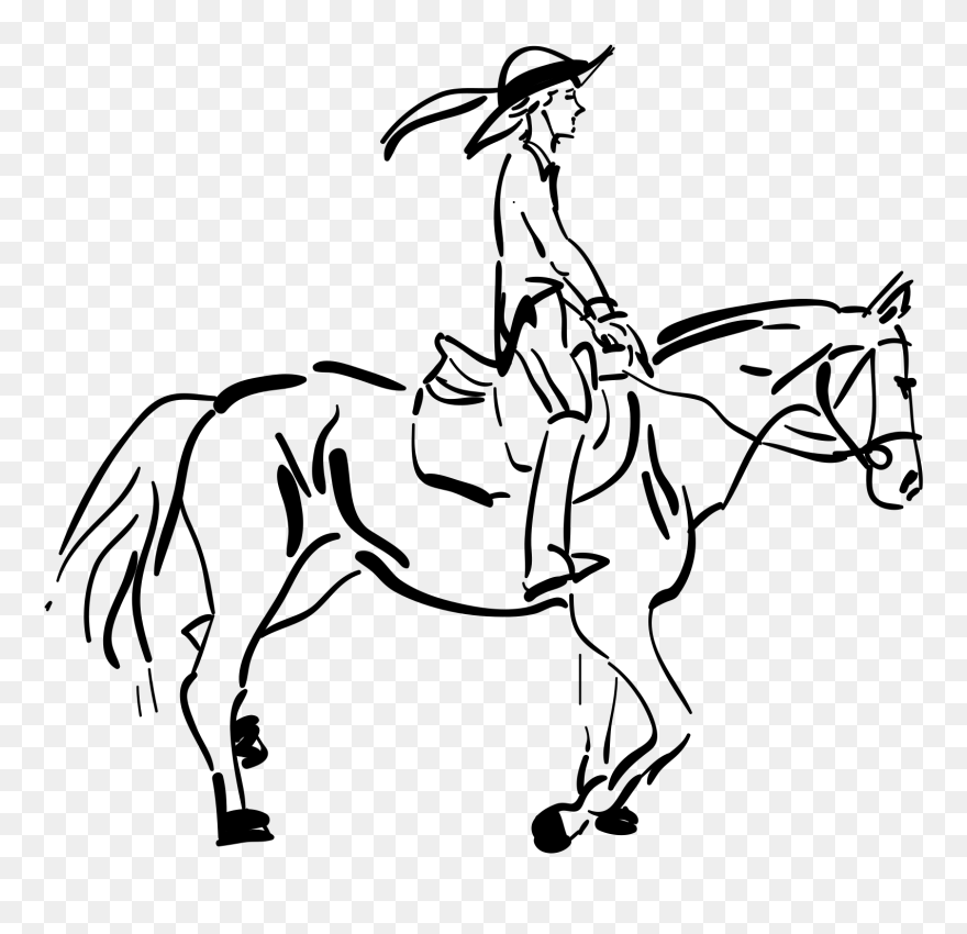 Ride A Horse Drawing Clipart
