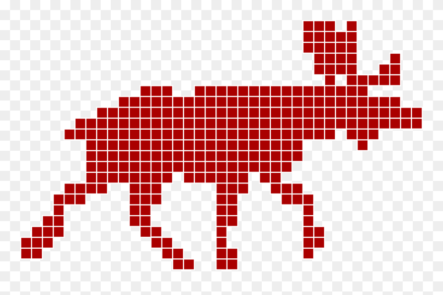 Jacquard Or Abaciscus Elk Svg Clip Arts - Cross Stitch Elk - Png Download