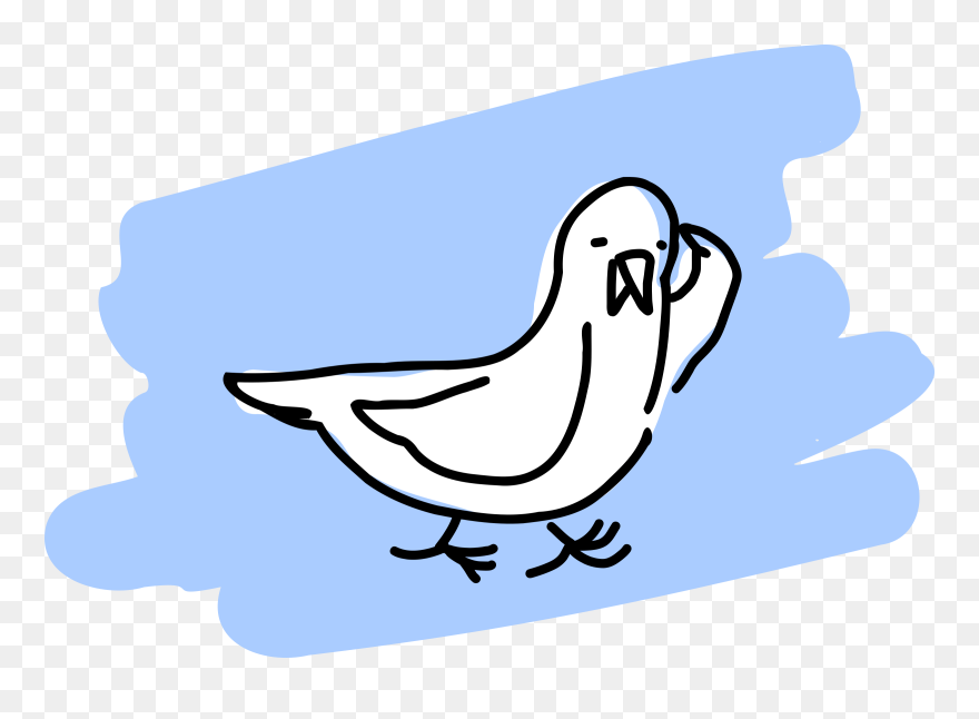 Seagull Doodle , Png Download - Portable Network Graphics Clipart