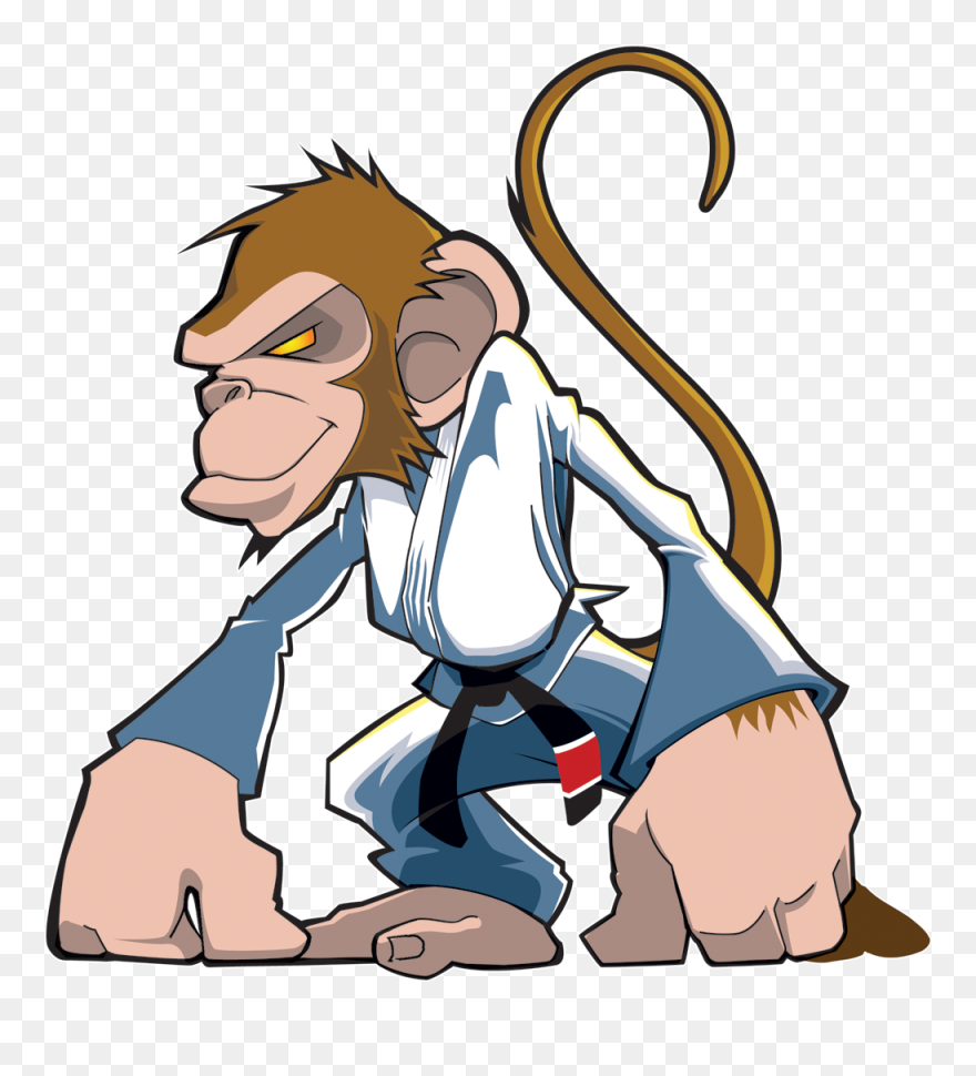 Drawing Brazilian Jiu-jitsu Cartoon Clip Art - Brazilian Jiu Jitsu Cartoon - Png Download