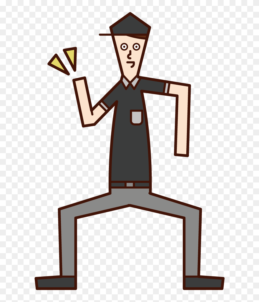 Illustration Of A Baseball Referee - Man Clipart