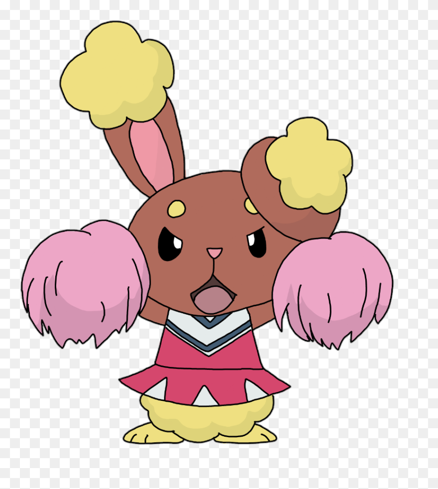 #pokemon #bunny #buneary #cute #kawaii #cheerleader - Cheerleader Pokemon Clipart