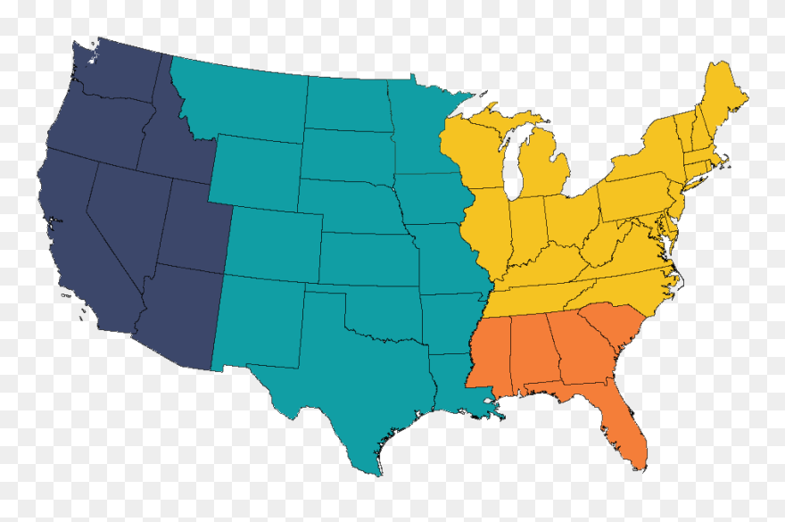 Blank United States Map - Arlington Texas On Map Clipart