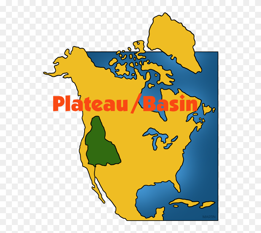Plateau / Basin Map - Native American Northwest Coast Map Clipart