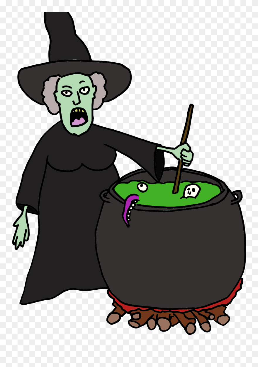 Witch With Text Complete - Cartoon Clipart