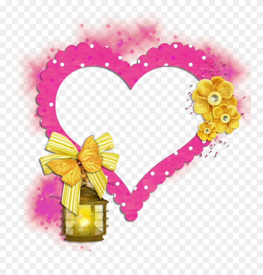 Heart Shaped Clipart Transparent - Heart Butterfly Background Png