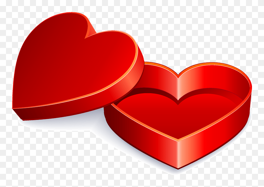 Heart Shaped Chocolate Box Clipart - Clip Art - Png Download