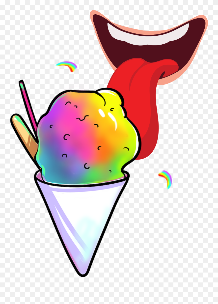#summer #snowcone #lick #icecream - Lick Clipart - Png Download