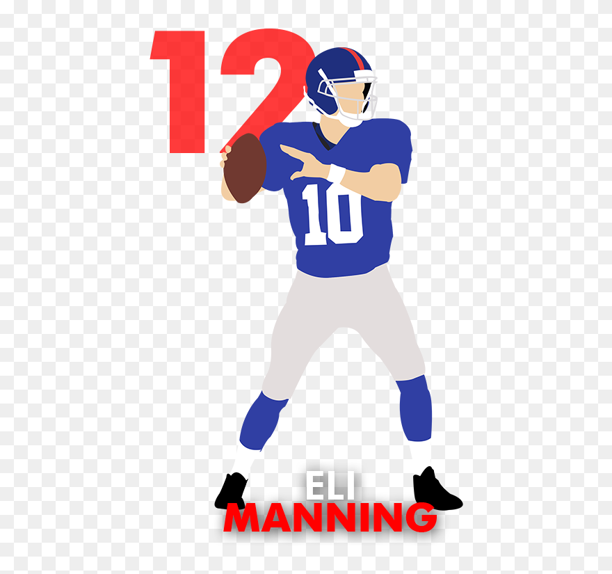 Transparent Quarterback Clipart - Eli Manning Clipart - Png Download