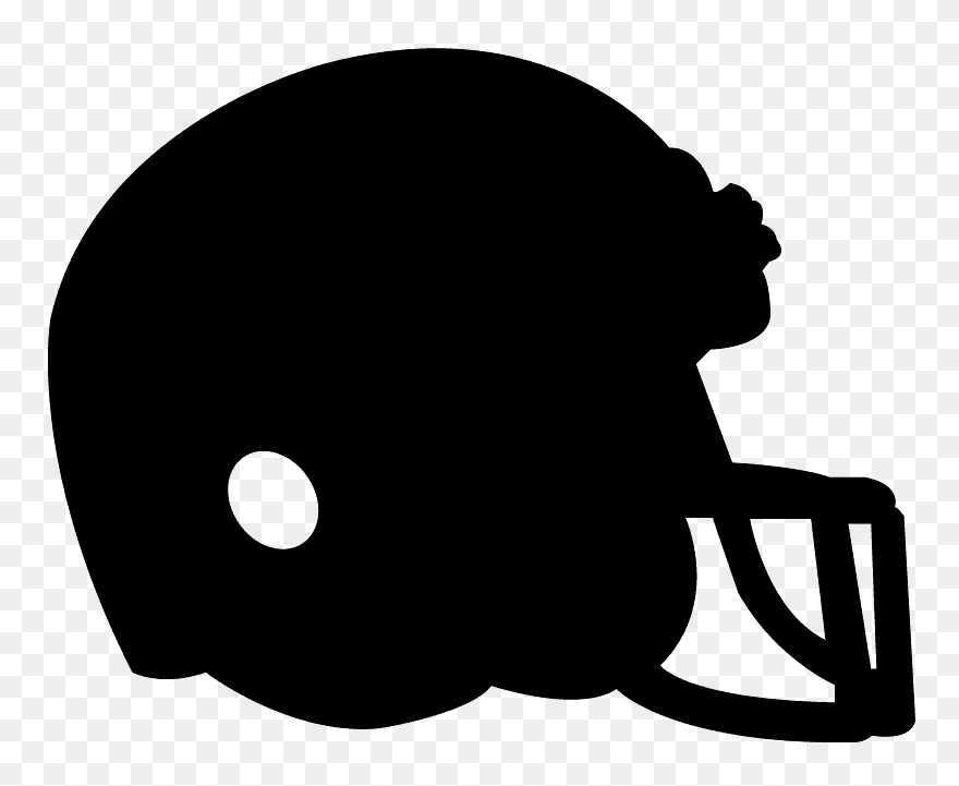 American Football Helmet Silhouette Clipart