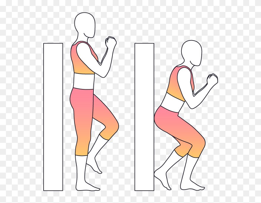 Exercise Clipart Squat Exercise - Illustration - Png Download