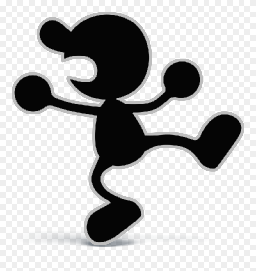 Gaming Clipart Silhouette - Mr Game And Watch - Png Download