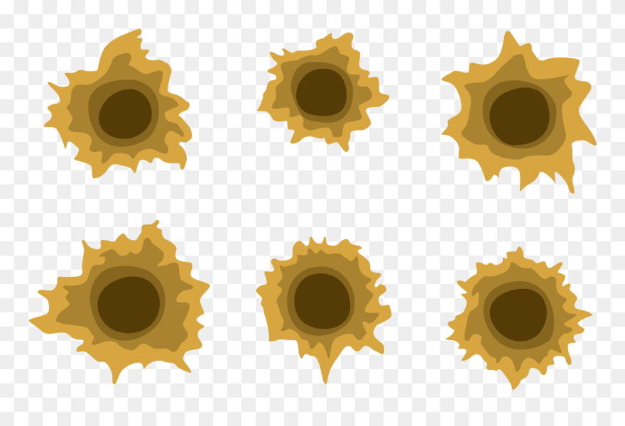 Transparent Bullet Hole Clipart - Vector Bullet Hole In Wood - Png Download