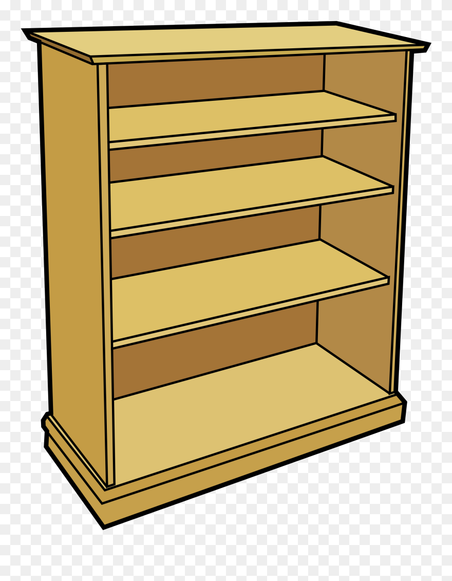 Bookshelf Clipart Transparent - Shelf Clipart - Png Download