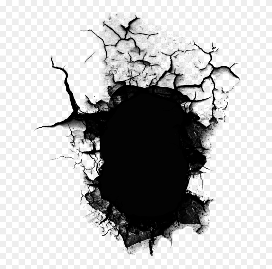Crack Png For Picsart - Transparent Cracked Hole Png Clipart