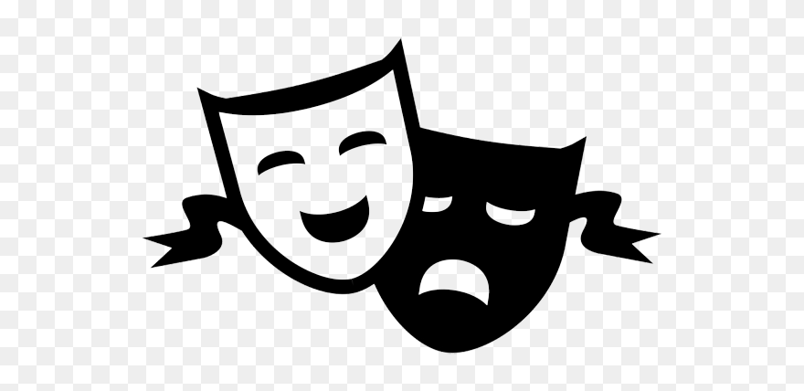 Musical Theatre Mask Drama Play - Theatre Masks Png Clipart