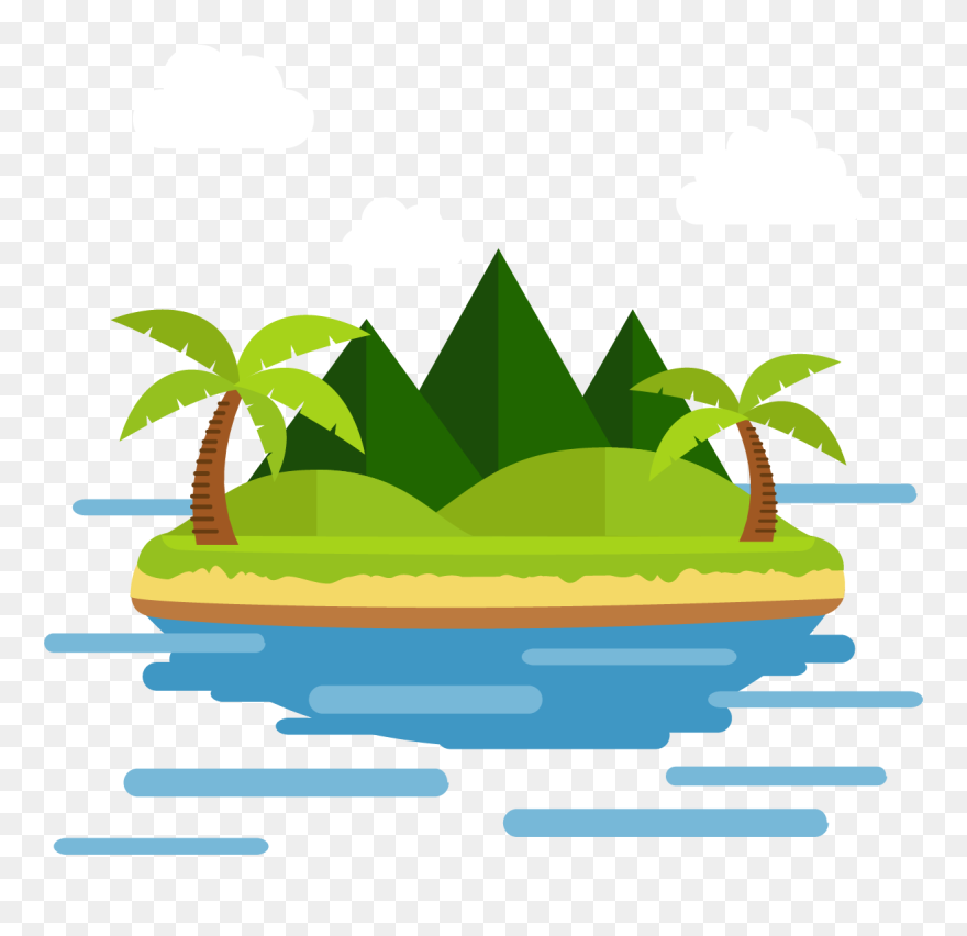 Collection Of Free Waterfall Drawing Tropical Island - Tropical Island Transparent Background Clipart