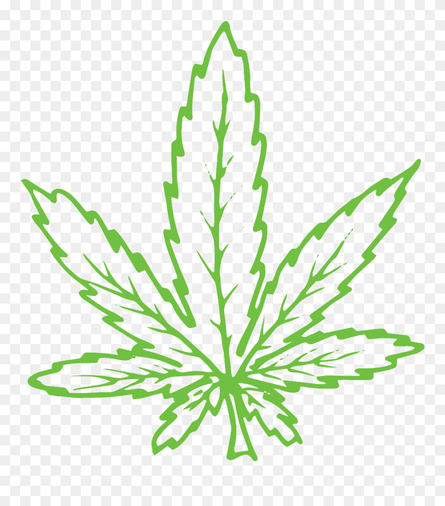Transparent Weed Joint Clipart - Weed Drawing - Png Download