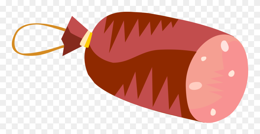 Cuts Salami Cured Vector - Cold Meat Illustration Clipart
