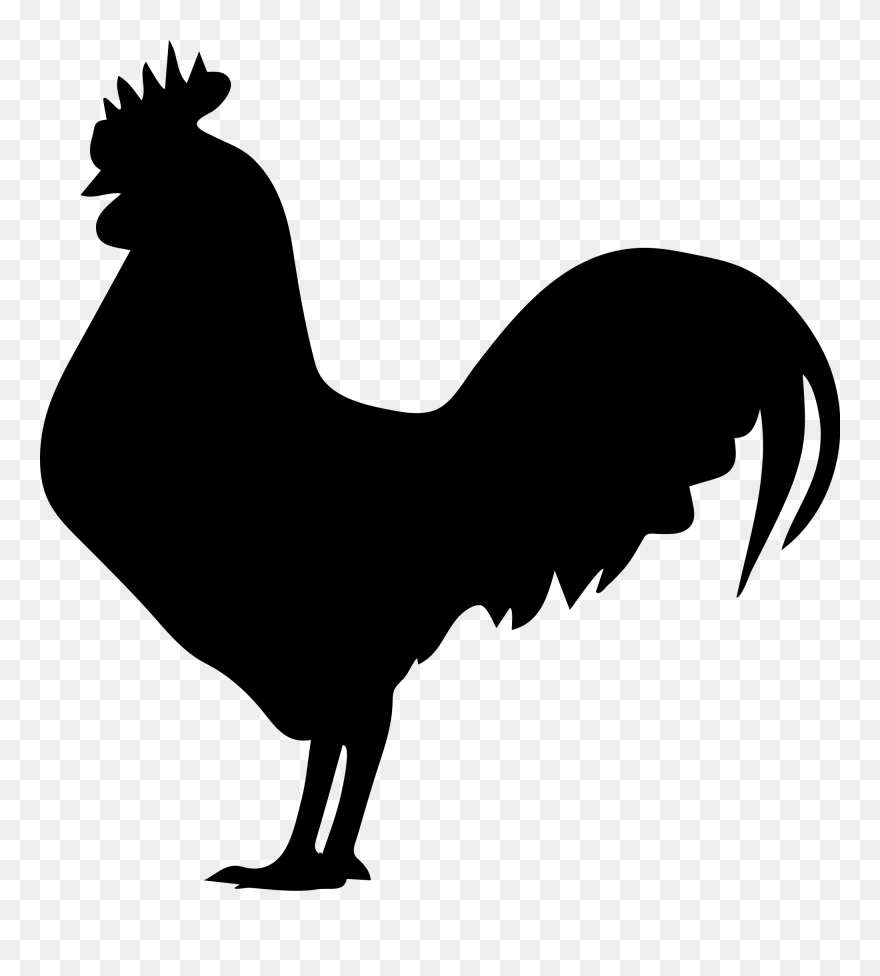 Svg Silhouette Rooster Transparent & Png Clipart Free - Chicken Silhouette