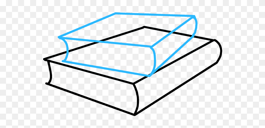 How To Draw School Books - Easy Cartoon Book Drawing Clipart
