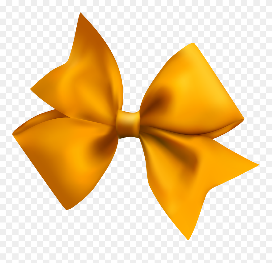 Transparent Clipart Bowtie - Transparent Orange Bow Tie Png