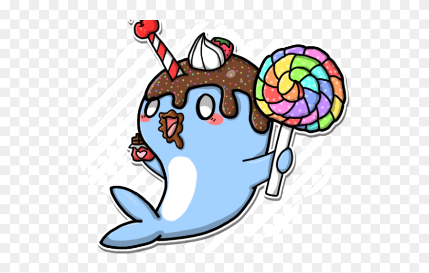 Narwhal Cartoon Ice Cream Clipart