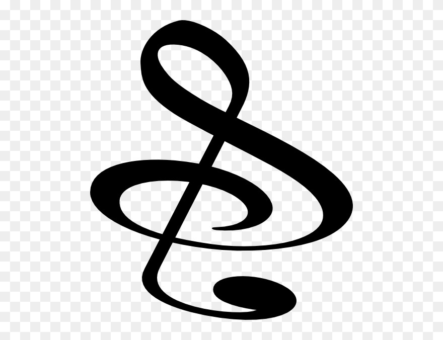 Treble Clef As An S Clipart