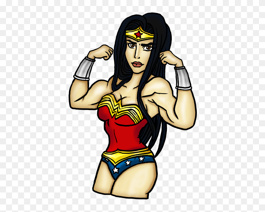 Wonder Woman Clipart Transparent Background - Wonder Woman Muscle Arms - Png Download