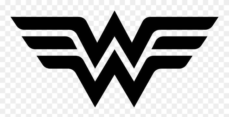 Wonder Woman Crown Clipart Black And White Clip Art - Wonder Woman Logo Png Transparent Png