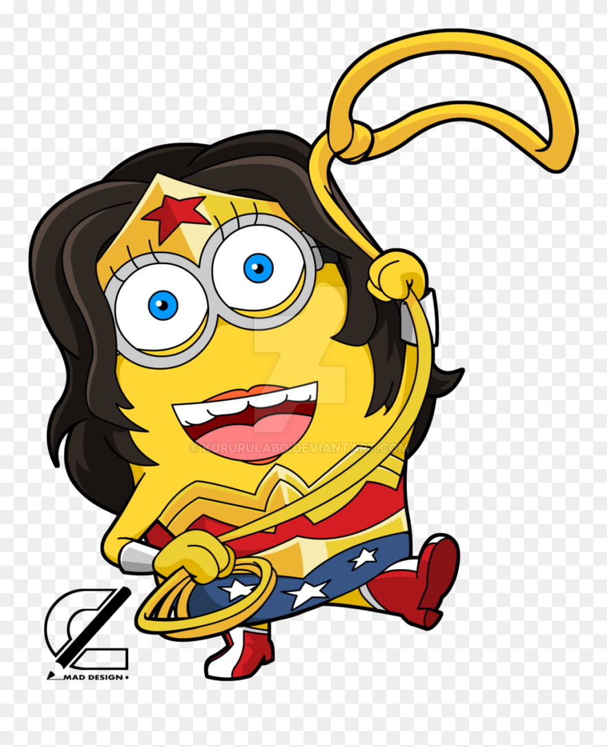 Transparent Wonderwoman Clipart - Wonder Woman Minion Png