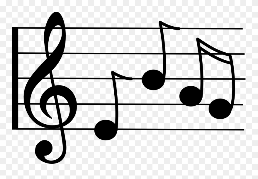 Notes Vector Stave - Treble Clef Clipart
