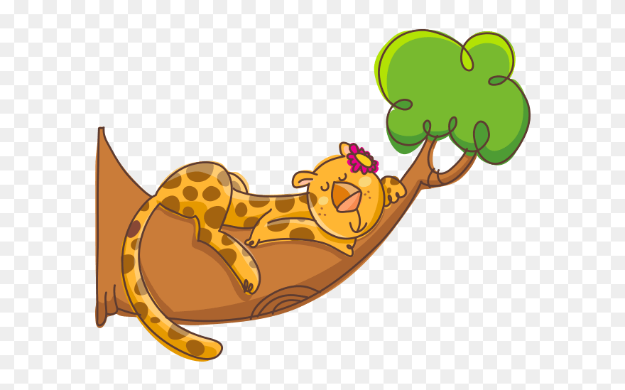 Flood Clipart Flood Noah - Sleeping Leopard Cartoon - Png Download
