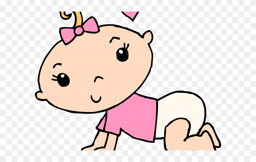 Cute Baby Clipart Black And White - Png Download