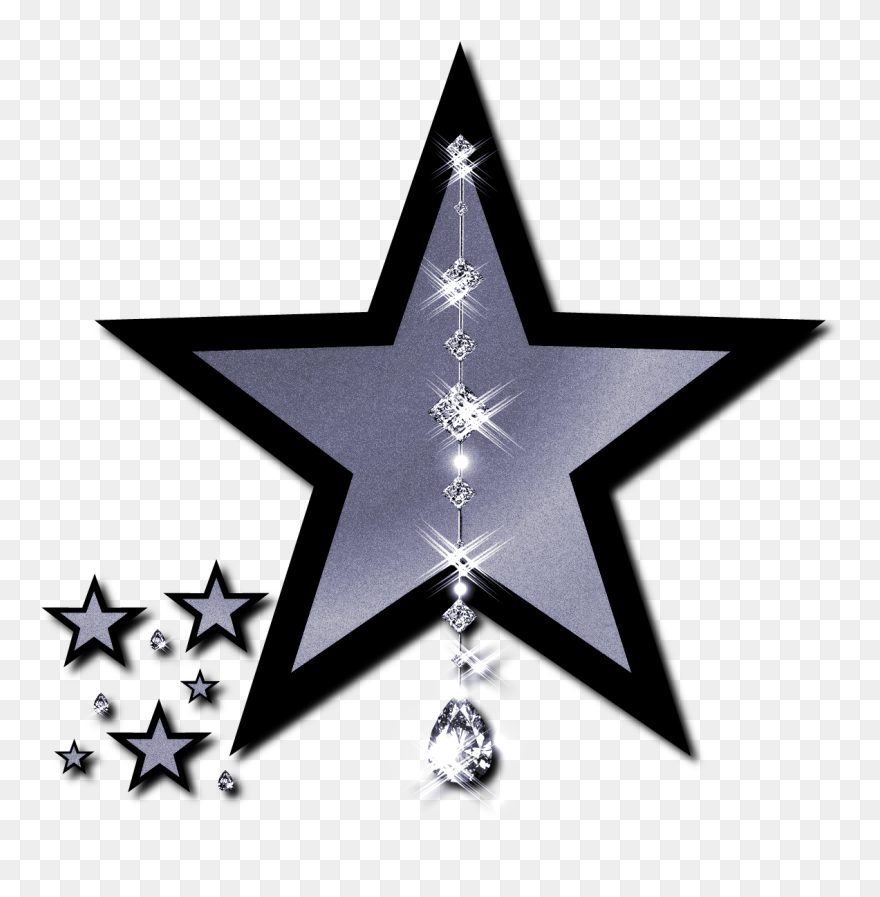 Silver Star Clip Art - Blue And Silver Stars - Png Download