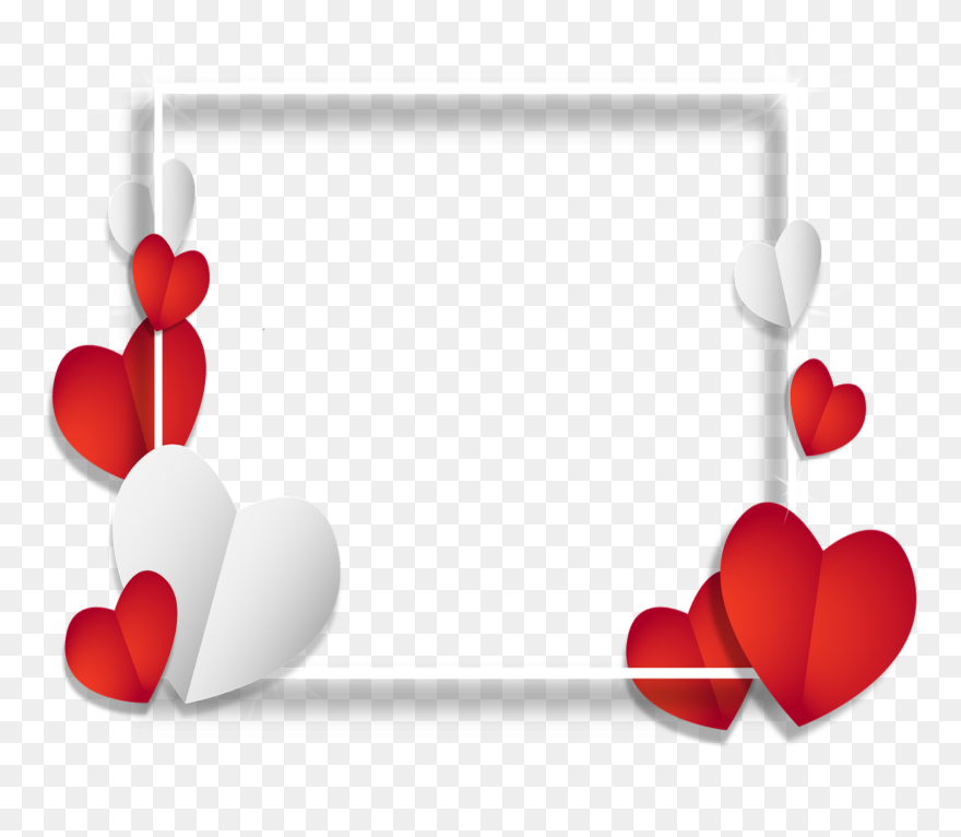 #mq #red #silver #hearts #love #heart #frames #border - Wedding Heart Png Clipart