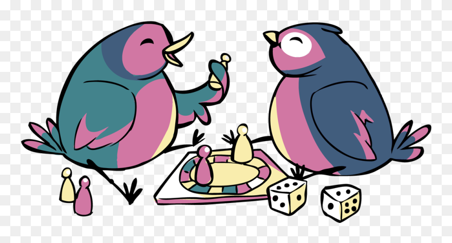 Animals Playing Board Games Clipart - Clip Art Board Games Cartoon - Png Download