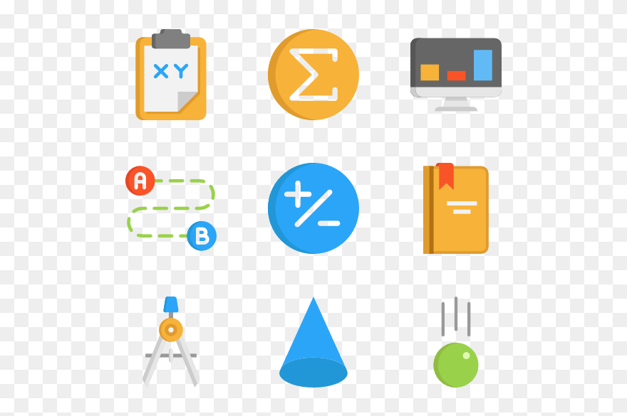 Symbols Vector Math - Math Icons Clipart Png Transparent Png