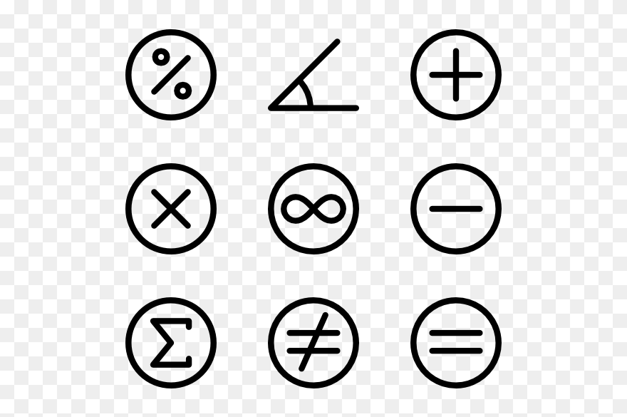 Icons Math Transparent & Png Clipart Free Download - Smiley Emoji Clipart Black And White