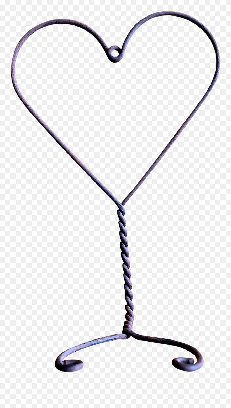 Rustic Wire Heart Wall Hook - Heart Clipart
