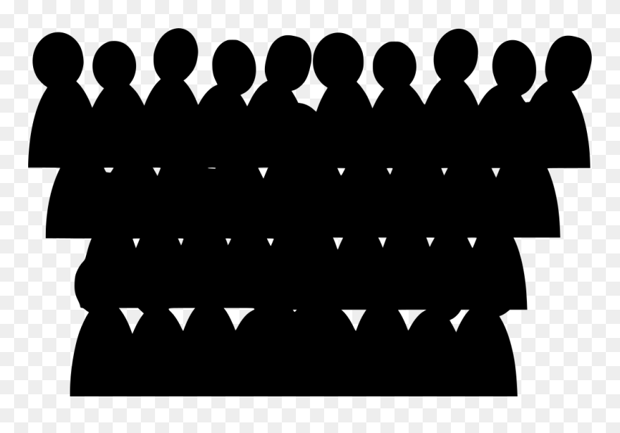 Transparent Crowd Silhouette Png - Crowd Clipart
