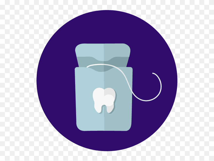 Dental Floss Container With Tooth Graphic Clipart
