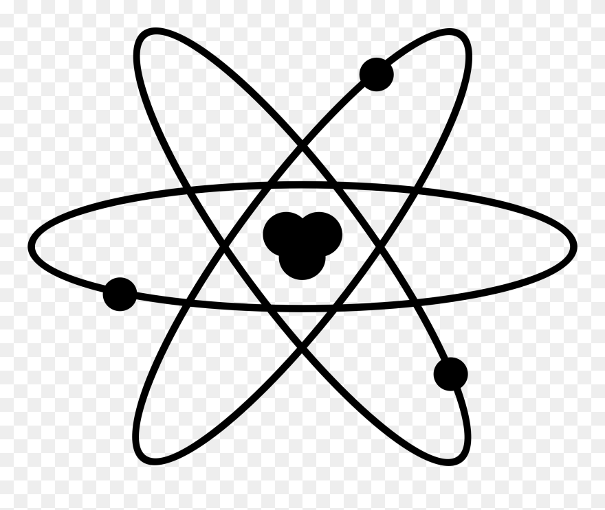 Best Science Clipart Black And White - Atom Black And White - Png Download