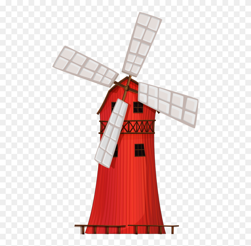 Windmill Clipart Rustic Frames Illustrations Images - Windmill Transparent - Png Download