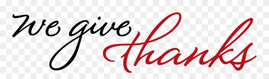 Thanks Clipart Red - We Give Thanks Clipart - Png Download