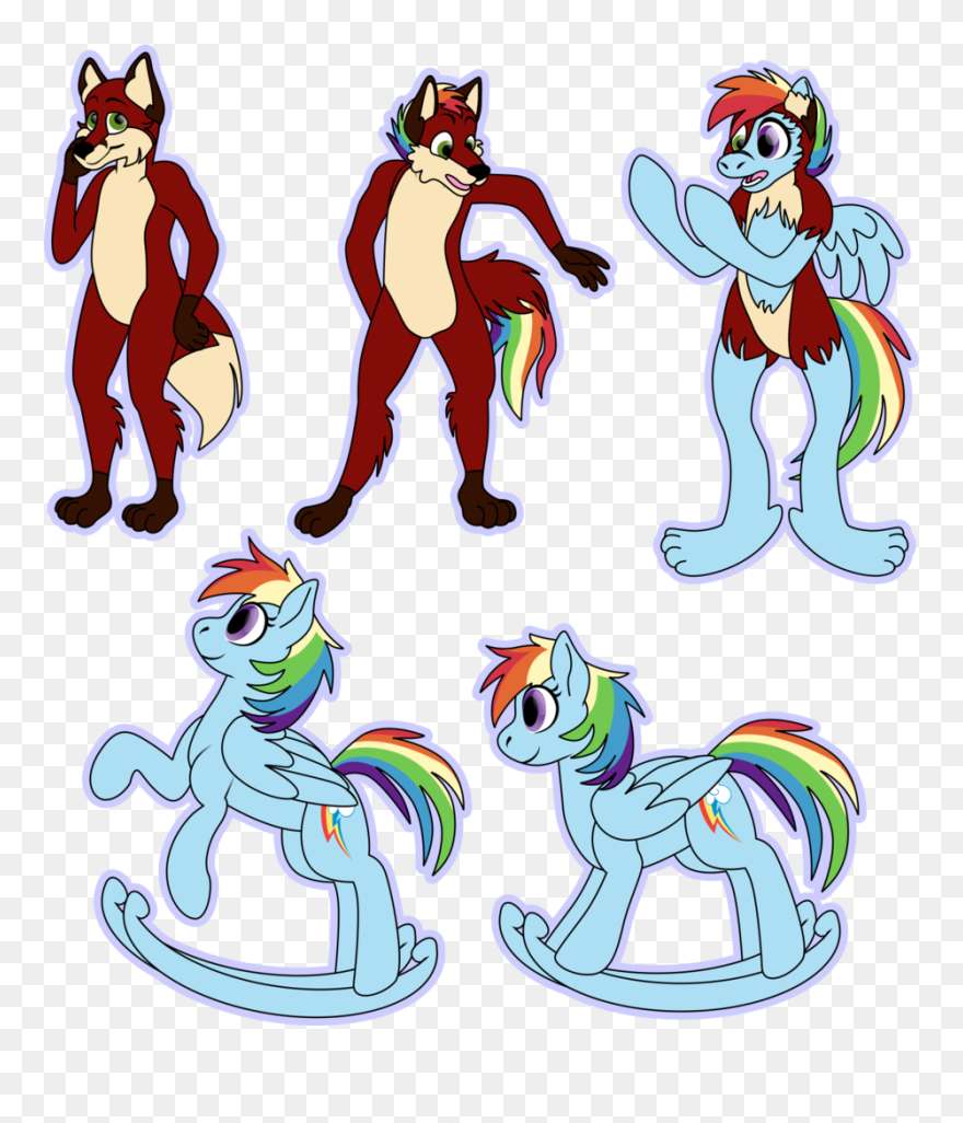 Clipart Baby Rocking Horse - Anthro Fox Fursona Base - Png Download